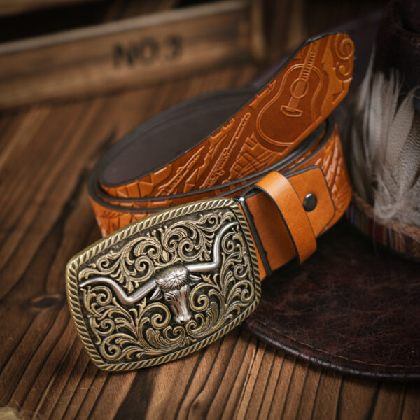 Punk Leather PU Leather Denim Trend Belt - Image 7